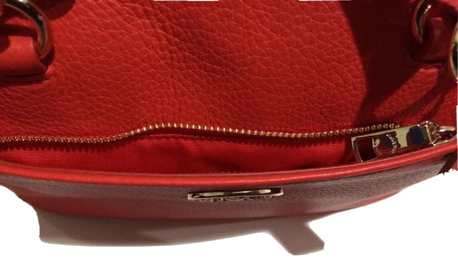 Coach COLETTE Pebbled Leather Satchel Crossbody CardinalRed Bag F34508 New W/Tag1