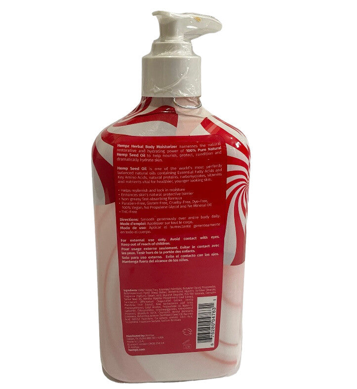Hempz Peppermint Vanilla Swirl Herbal Body Moisturizer.  17oz New1