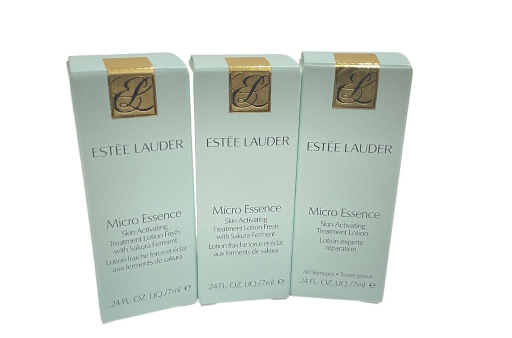 3 Estee Lauder Micro Essence Skin Activating Treatment Lotion .24fl.oz. Travl Sz0
