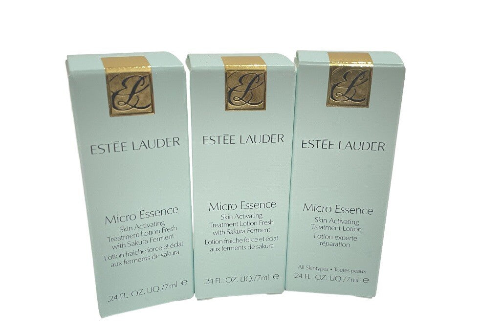 3 Estee Lauder Micro Essence Skin Activating Treatment Lotion .24fl.oz. Travl Sz0