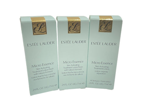 3 Estee Lauder Micro Essence Skin Activating Treatment Lotion .24fl.oz. Travl Sz0