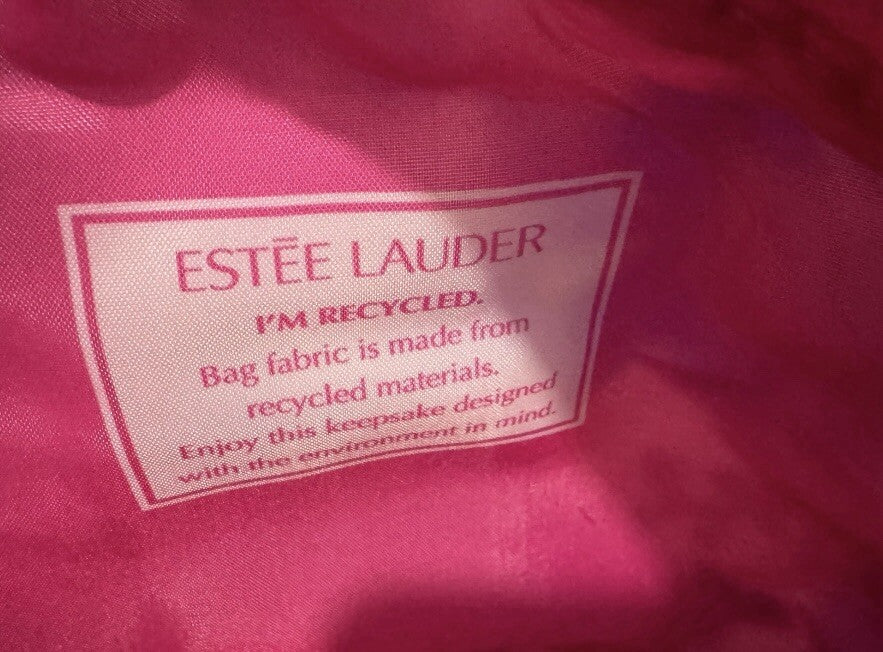 Estee Lauder Makeup Bag.  Bag Fabric Is Made From Recycled Materials.  New6