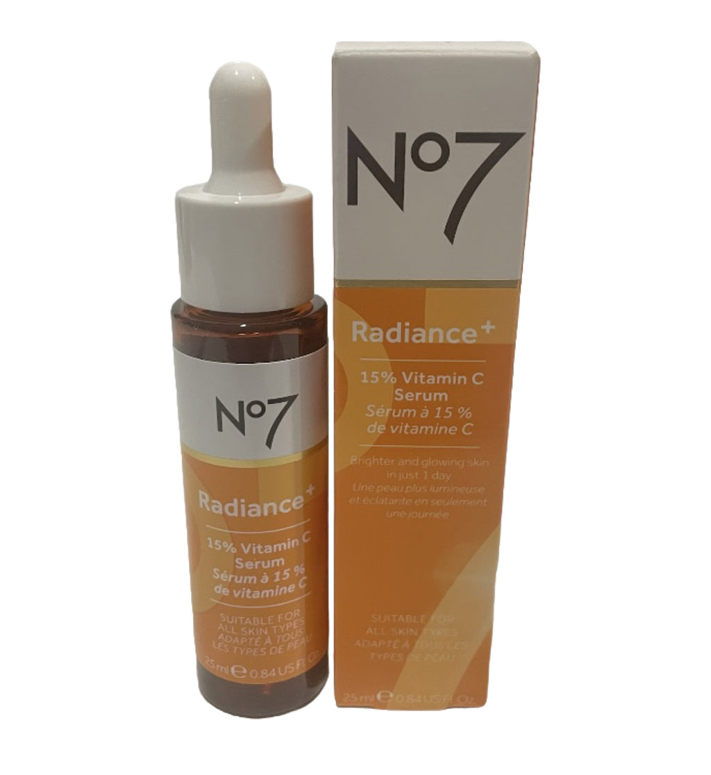No7 Radiance+ 15% Vitamin C Serum 25ml/0.84fl.oz. New In Box0