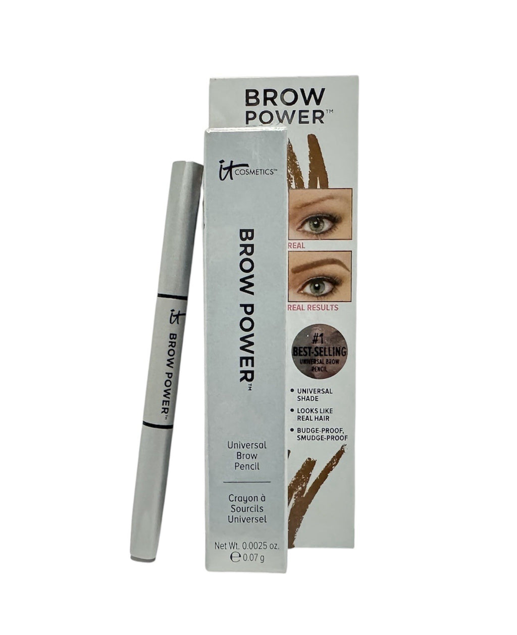 NIB IT Cosmetics Brow Power Eyebrow Pencil Universal Taupe 0.0025oz 0.07g0