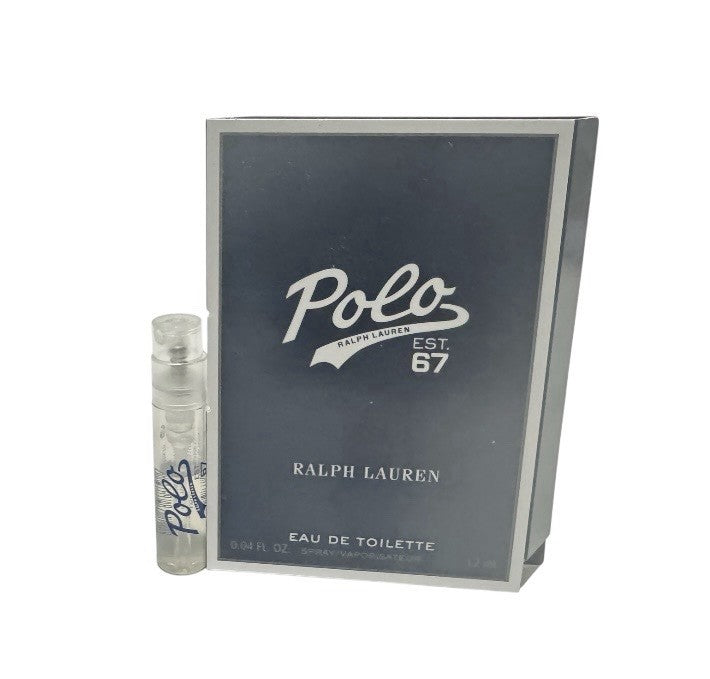 3Ralph Lauren POLO EST. 67 Men Cologne 0.04oz-1.2ml EDT Spray SAMPLE Vial Carded2