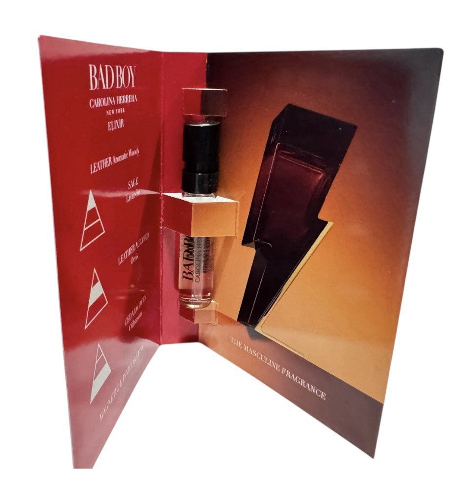 3 X Carolina Herrera Bad Boy Elixir eau de parfum Elixir spray sample 1.5ml Vial2
