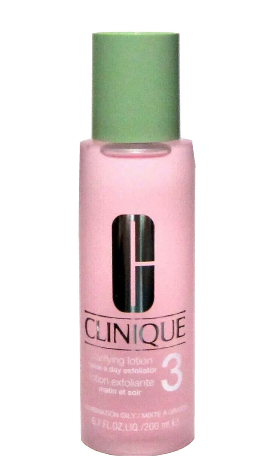CLINIQUE CLARIFYING LOTION 3 TWICE A DAY EXFOLIATOR COMB/OILY 6.7 OZ NEW0