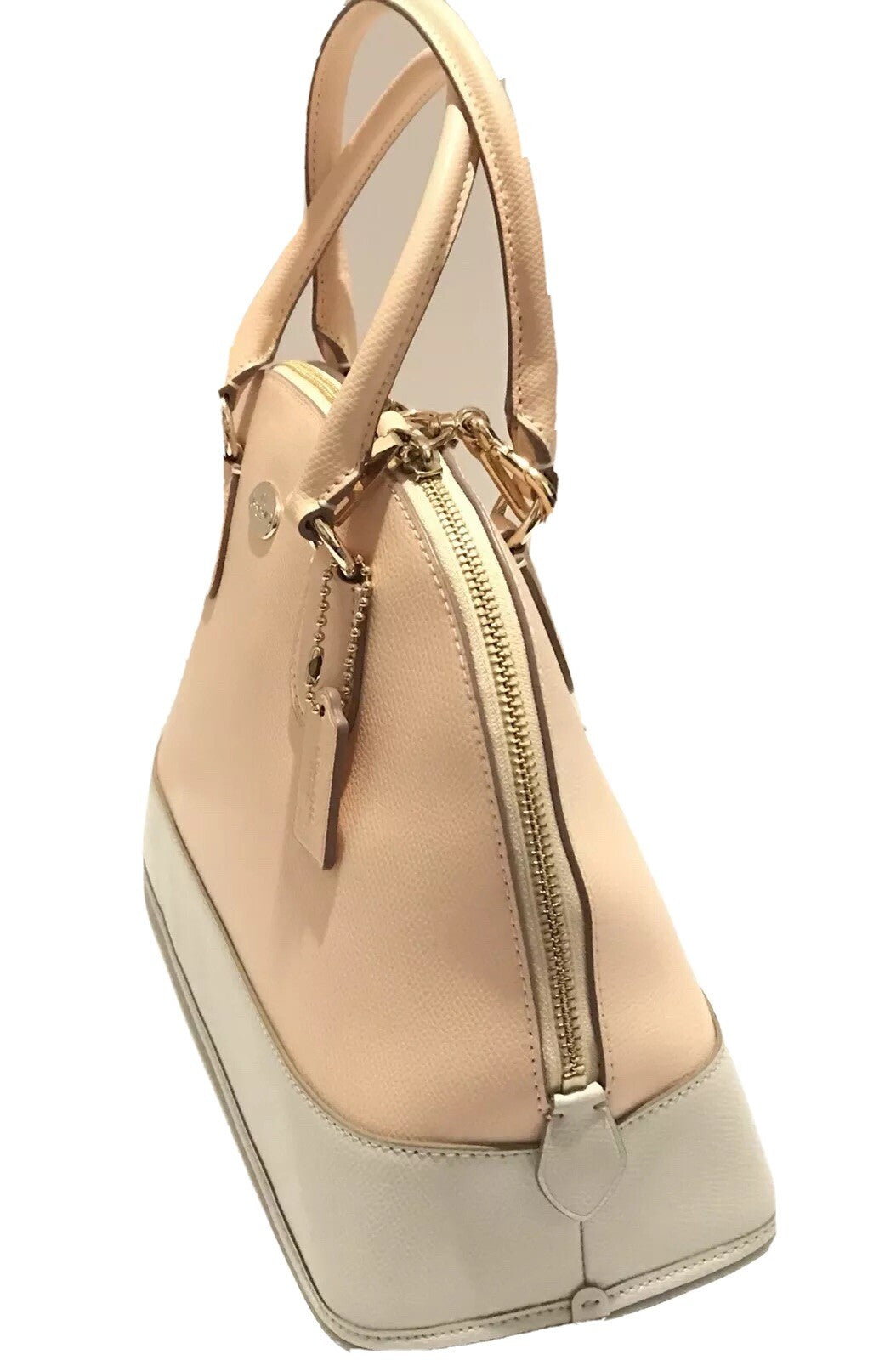 NWT Coach Crossgrain Cora Domed Satchel In Bicolor Leather Handbag F344912