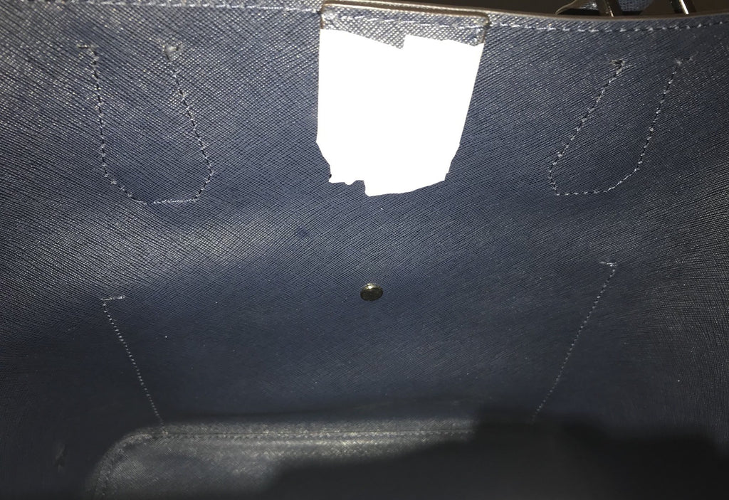 Michael Kors Greenwich Large Saffiano Leather Navy Stripe Grab Bag New With Tag8