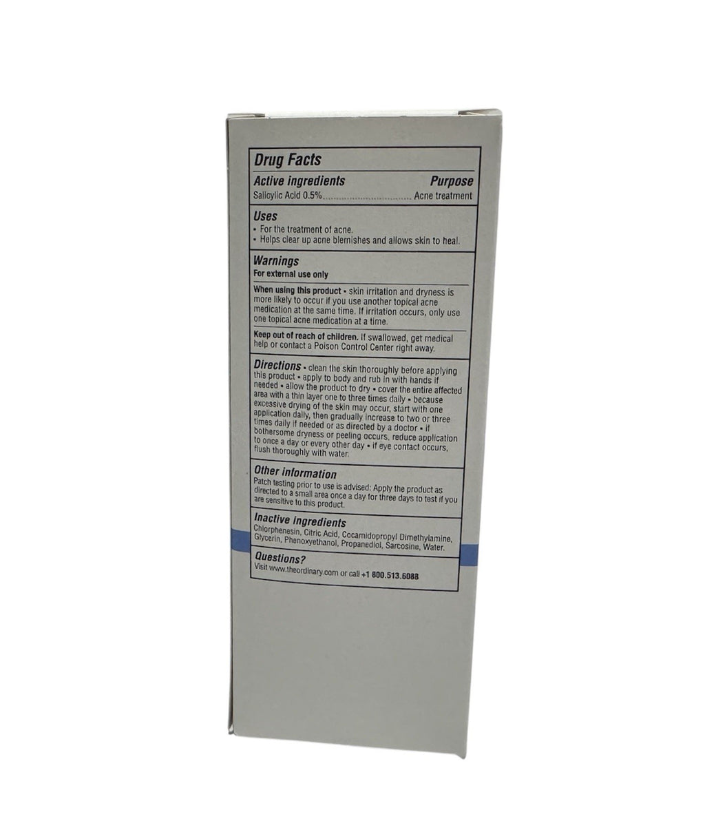 The Ordinary. Salicylic Acid 0.5% Body Serum  8.1oz 240ml New With Box3