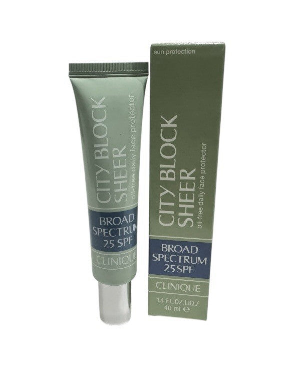 Clinique City Block Sheer SPF 25 Oil Free  1.4 oz / 40 ml FULL size NEW in box0
