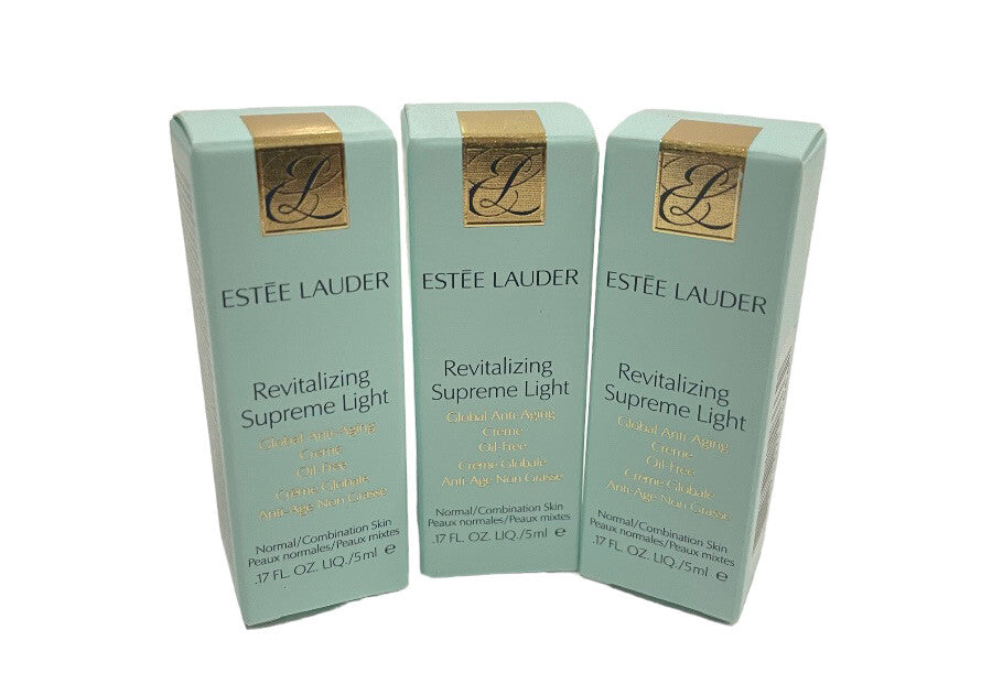 3 Estee Lauder Revitalizing Supreme Light Global Anti-Aging Creme 5ml/.17oz each0
