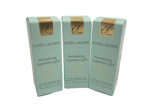 3 Estee Lauder Revitalizing Supreme Light Global Anti-Aging Creme 5ml/.17oz each0