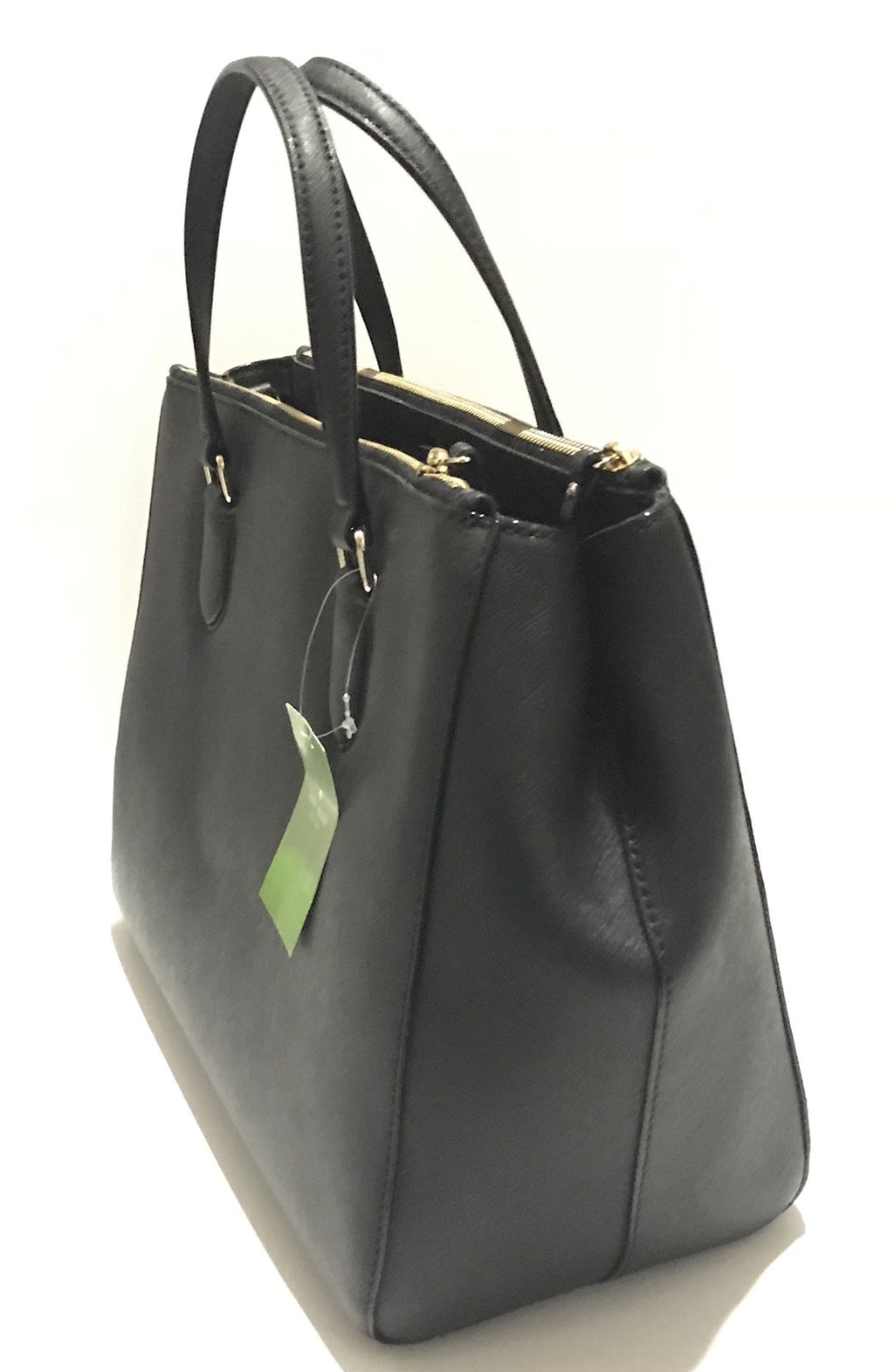 NWT Kate Spade Laurel Way Leighann Black Leather Satchel Bag WKRU40934
