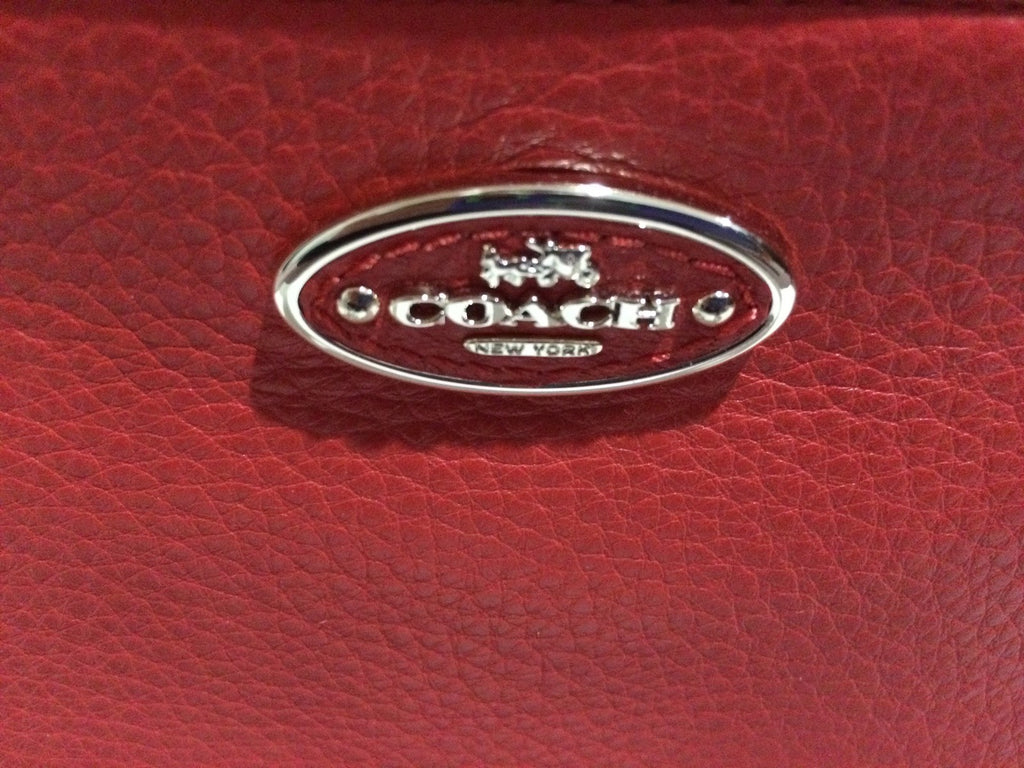 Coach COLETTE Pebbled Leather Satchel Crossbody CardinalRed Bag F34508 New W/Tag2