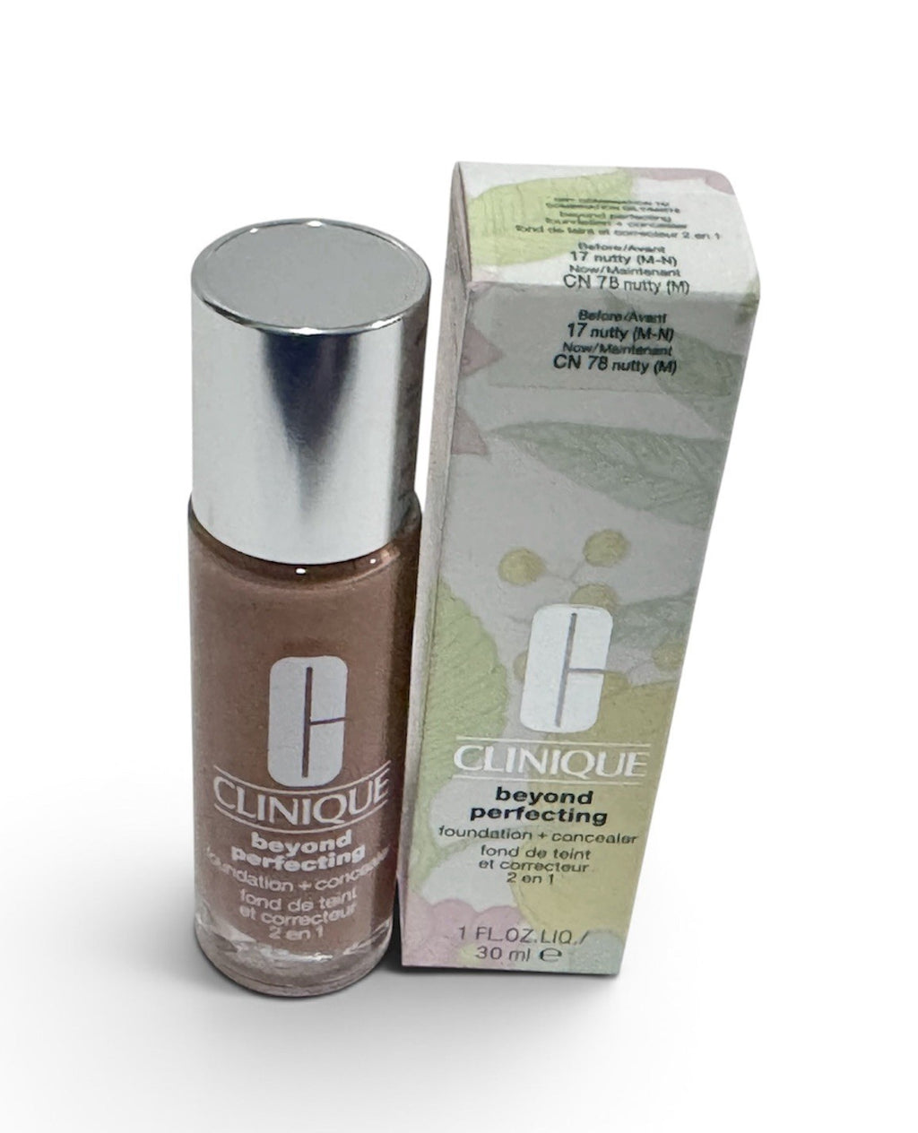 Clinique Beyond Perfecting Foundation + Concealer - Nutty- 1oz/30mL New In Box0