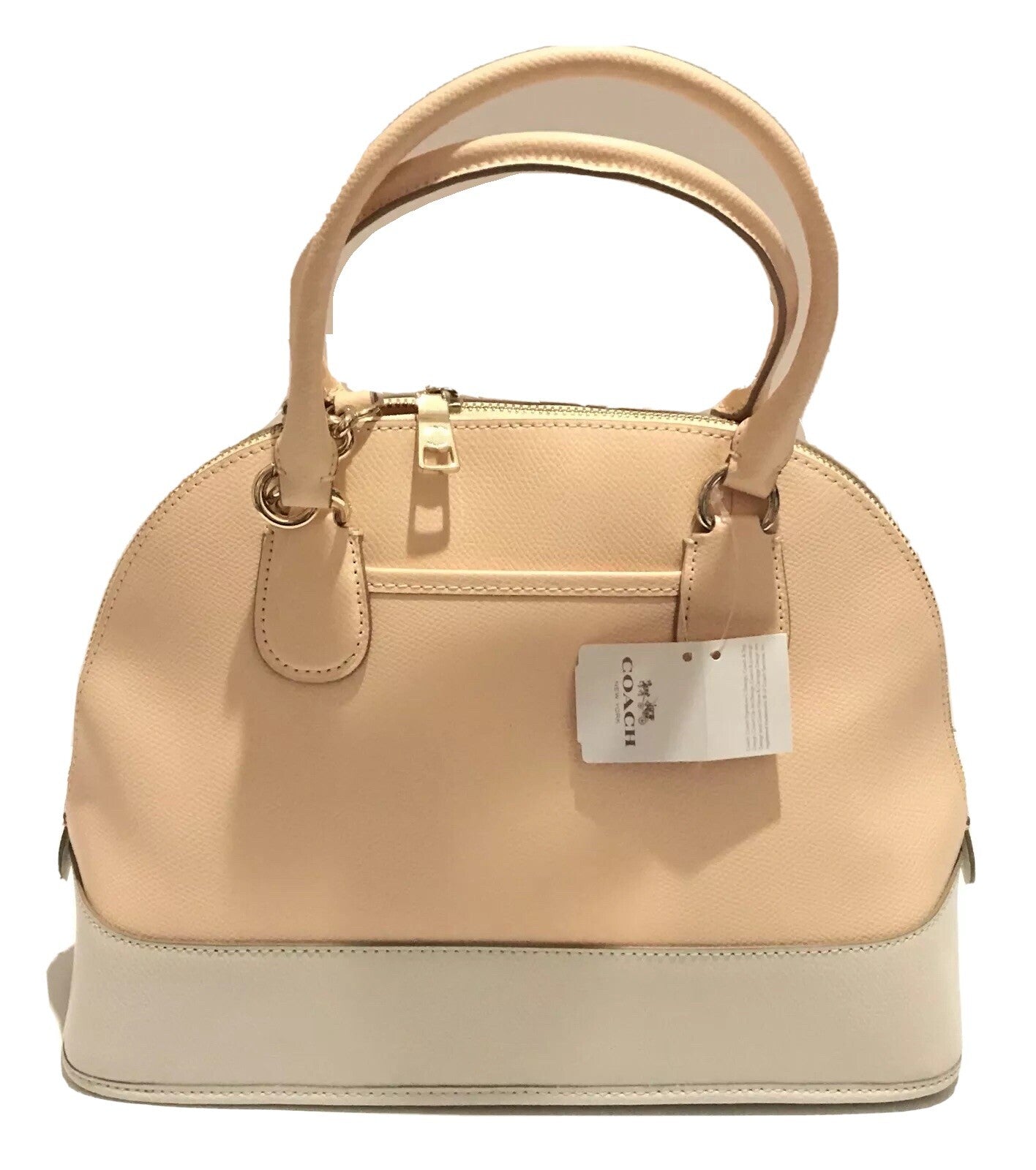 NWT Coach Crossgrain Cora Domed Satchel In Bicolor Leather Handbag F344913