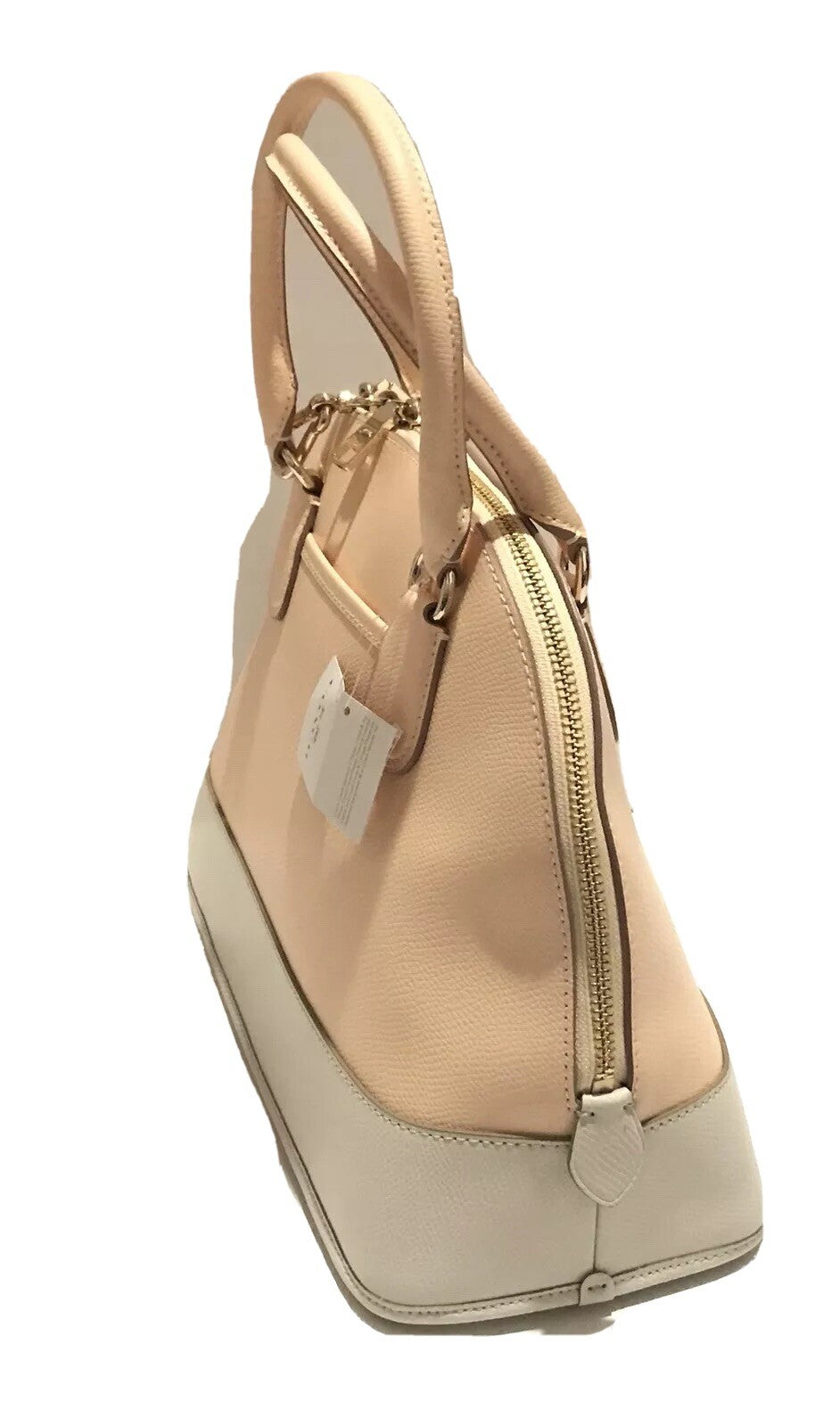 NWT Coach Crossgrain Cora Domed Satchel In Bicolor Leather Handbag F344914