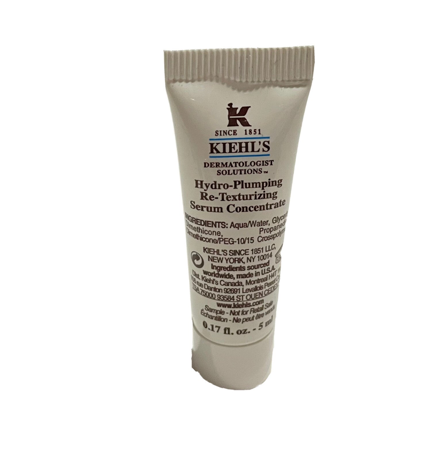 5x KIEHLS HYDRO PLUMPING RE-TEXTURIZING SERUM CONCENTRATE .17 OZ 5ML Each New1