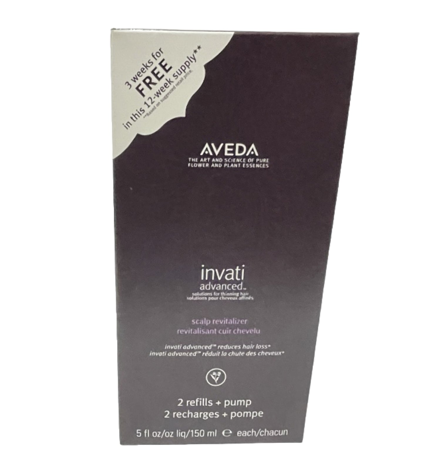 AVEDA INVATI ADVANCED Scalp Revitalizer 2 Refills with Pump 5oz Reduce Hair Loss1
