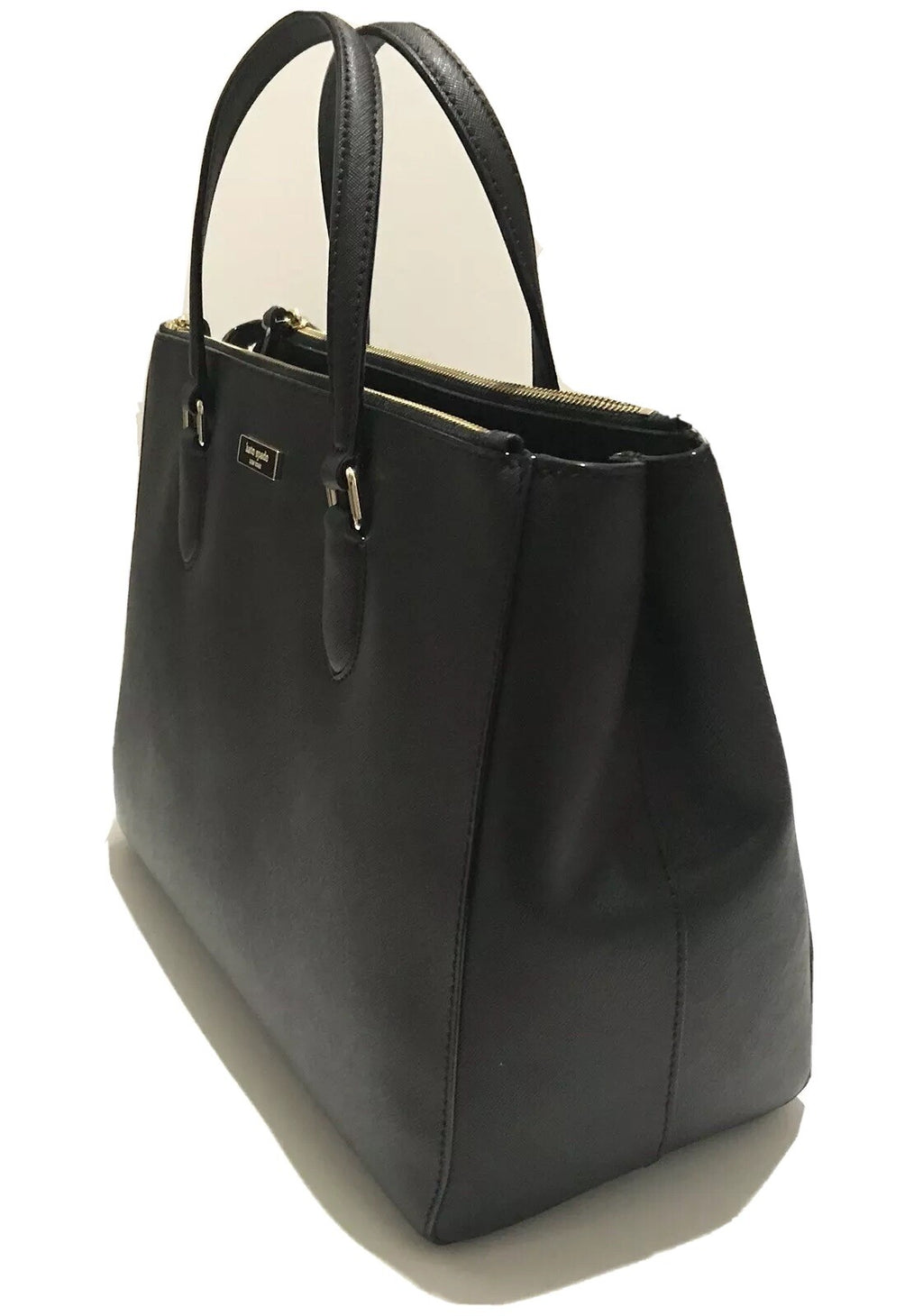 NWT Kate Spade Laurel Way Leighann Black Leather Satchel Bag WKRU40932