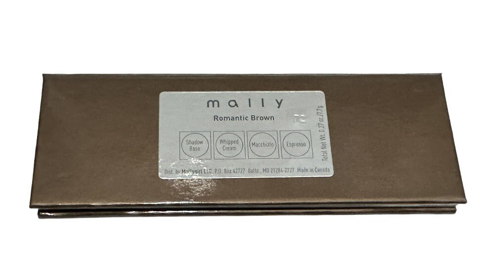 Mally Beauty Eyeshadow Romantic Brown Eye Shadow Palette 4 Shades Makeup NEW1