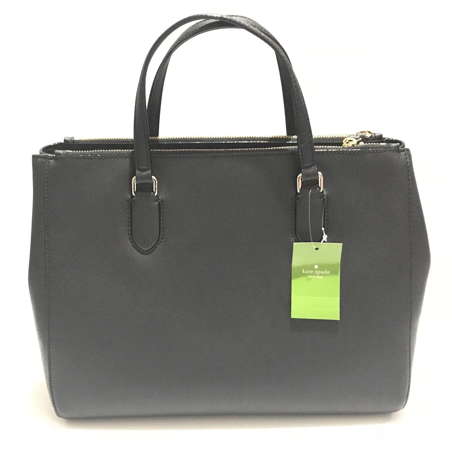 NWT Kate Spade Laurel Way Leighann Black Leather Satchel Bag WKRU40933
