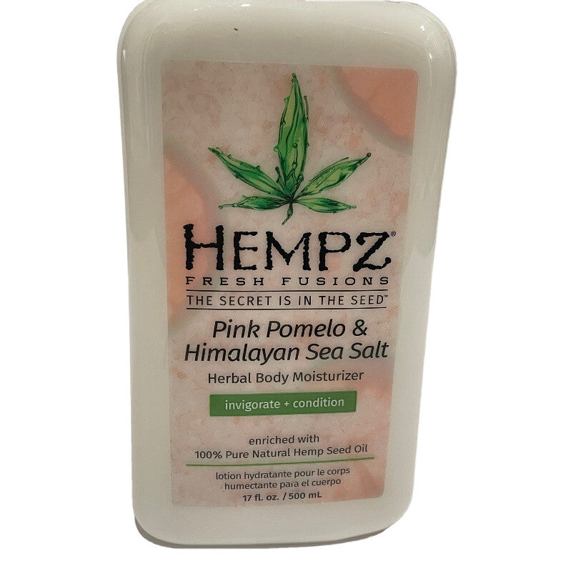 Hempz Pink Pomelo & Himalayan Sea Salt Herbal Body Moisturizer.  17oz New2