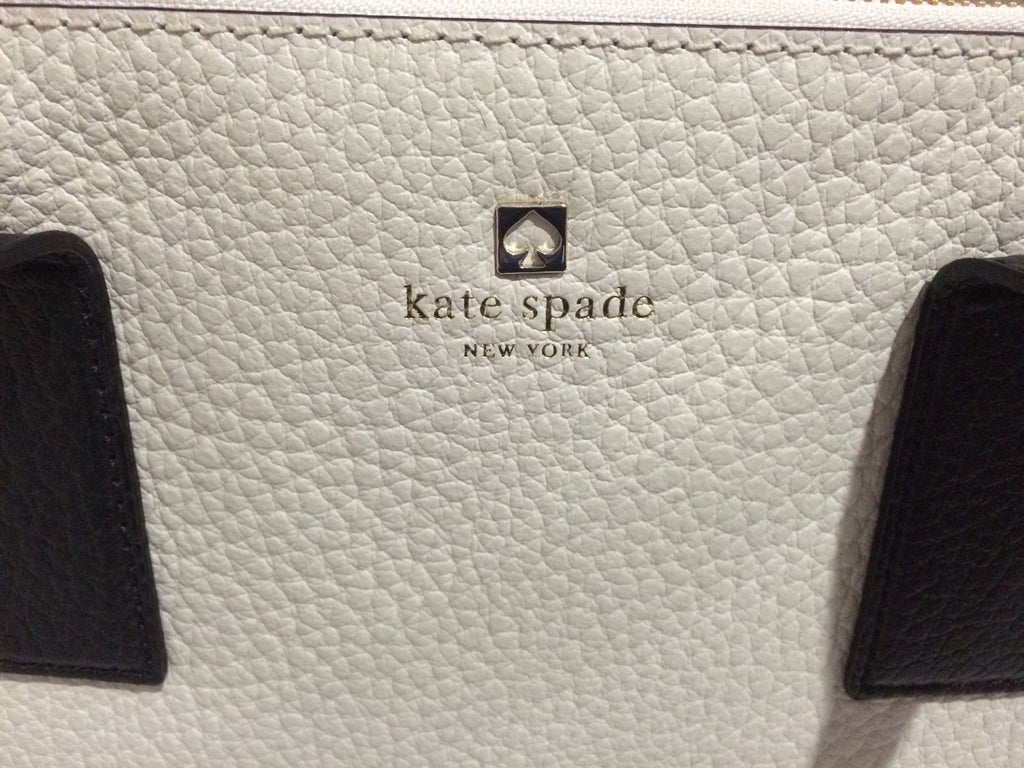 NWT Kate Spade Southport Avenue LYDIA Porcelin Blk Leather Satchel WKRU2720 Bag 9