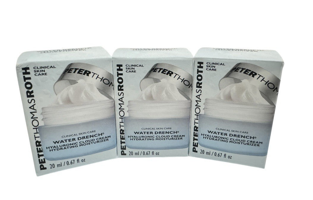 3X Peter Thomas Water Drench Hyaluronic Cloud Cream Hydrating Moisturizer .67oz0