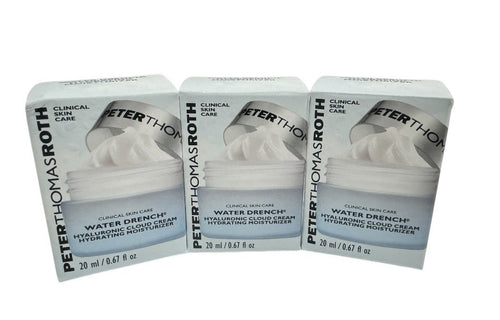 3X Peter Thomas Water Drench Hyaluronic Cloud Cream Hydrating Moisturizer .67oz0