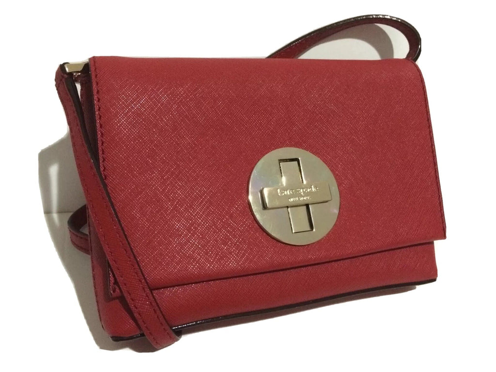 Kate Spade SALLY Newbury Lane Pillboxred Crossbody LeatherBag WKRU2256 New w/tag2