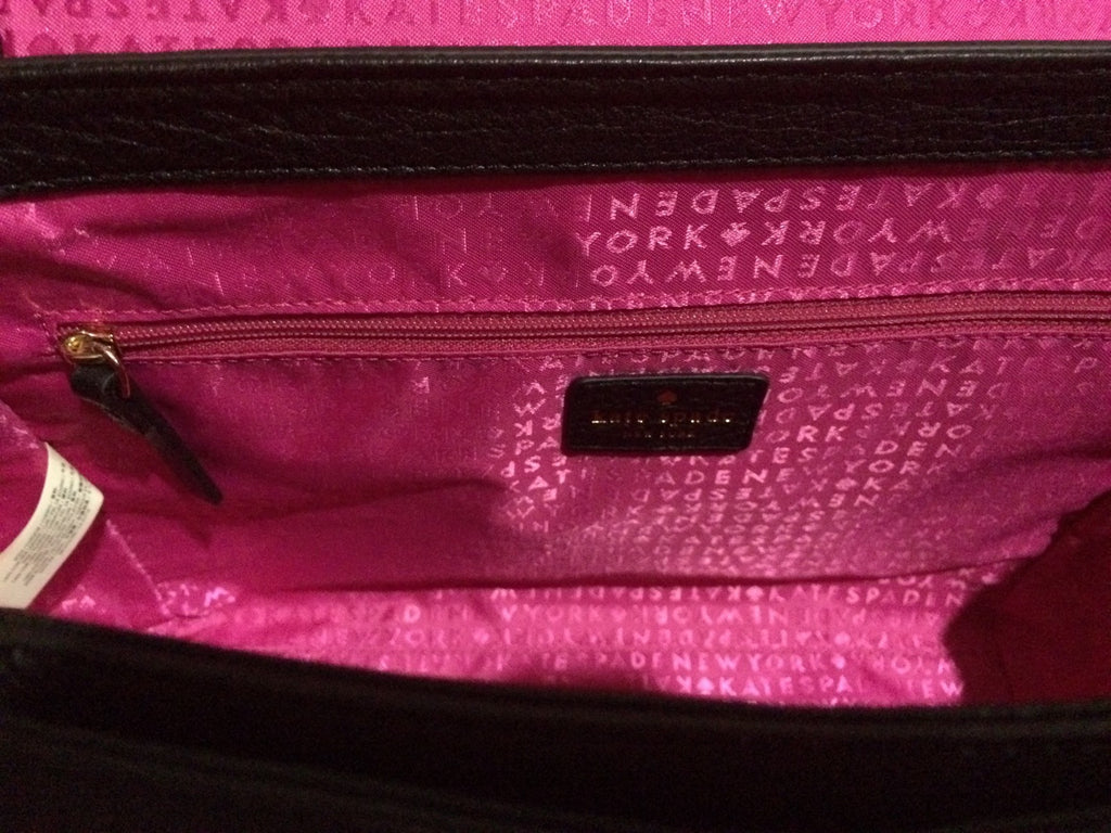 Kate Spade LAUREL WELLESLEY PLACE Blk/Porcelain Satchel Bag. WKRU3109 New W/tag4