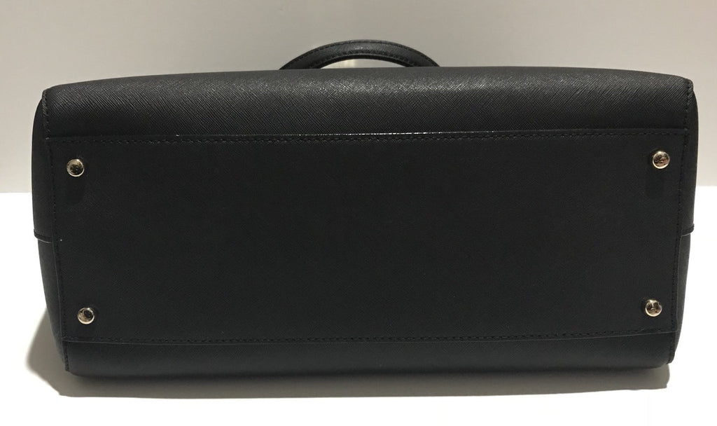 NWT Kate Spade Laurel Way Leighann Black Leather Satchel Bag WKRU40935