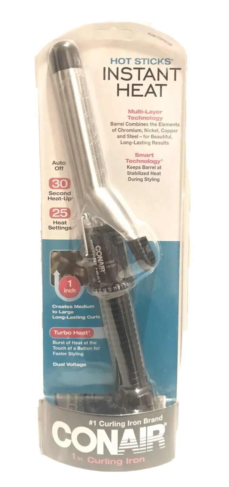 Conair Hot Sticks Instant Heat 1” Curling Iron.  New In Box0