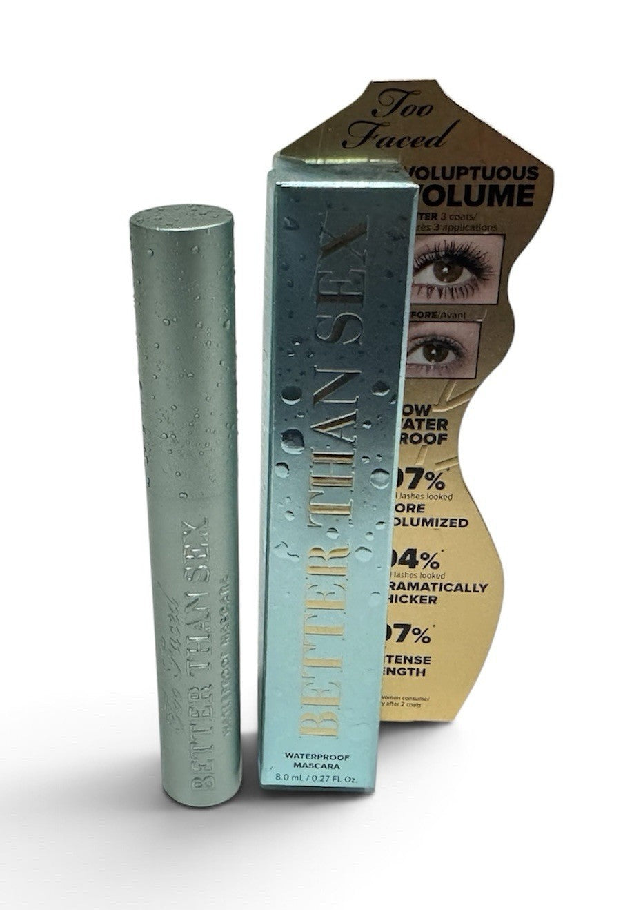 Too Faced Better Than Sex Waterproof Mascara Black .27oz Full Size NEW In Box0