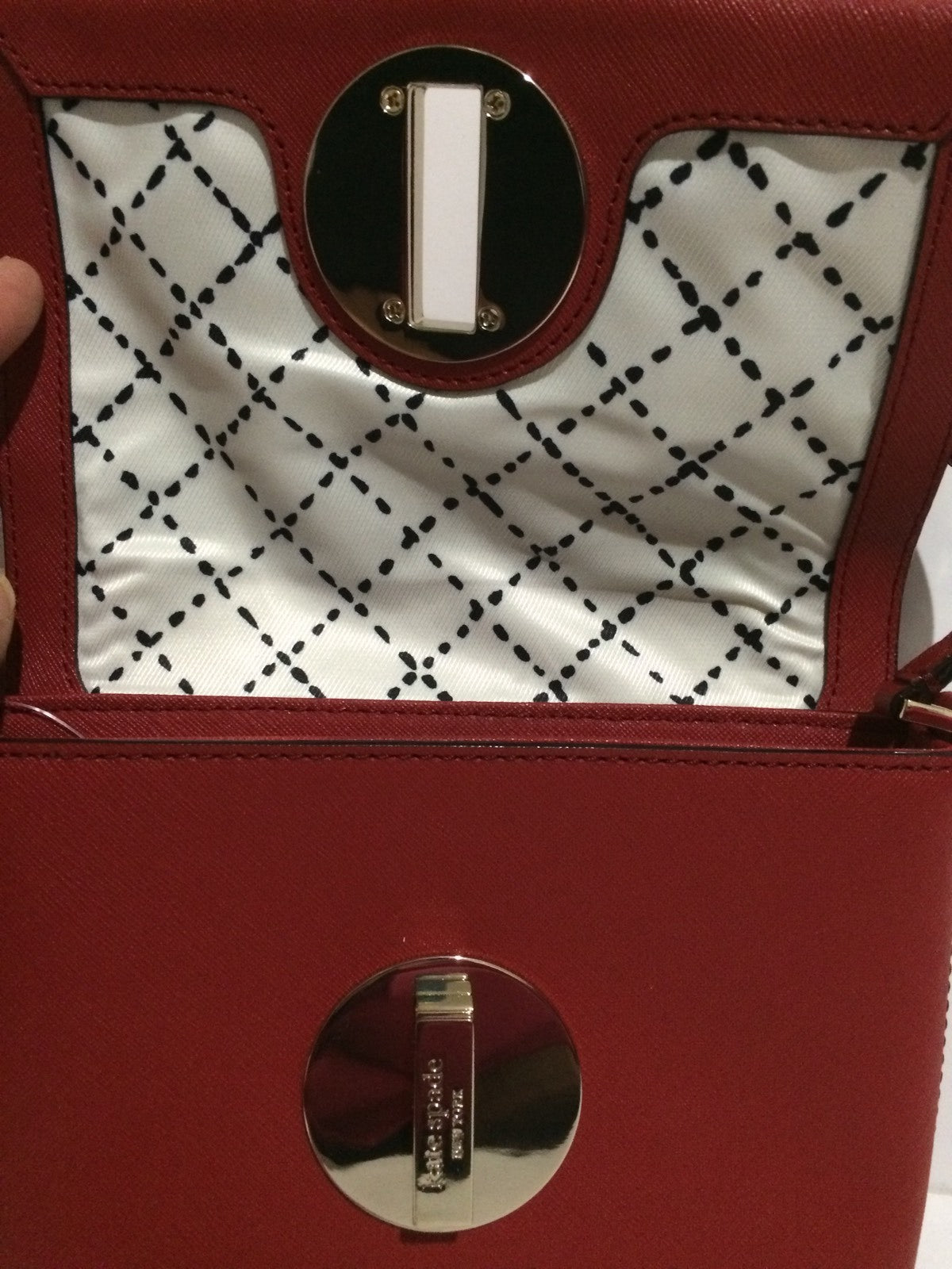 Kate Spade SALLY Newbury Lane Pillboxred Crossbody LeatherBag WKRU2256 New w/tag6