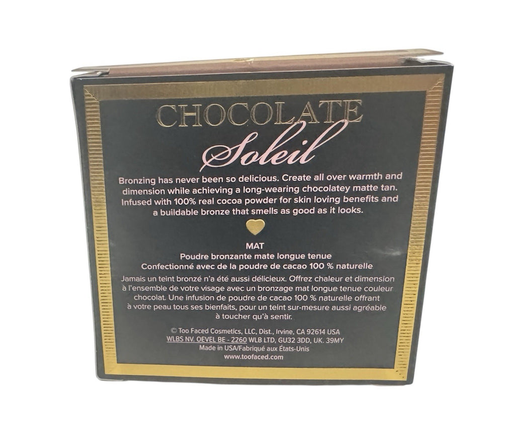 Too Faced Chocolate Soleil Matte Bronzer, Full Size 0.28oz/8g, New In Box3