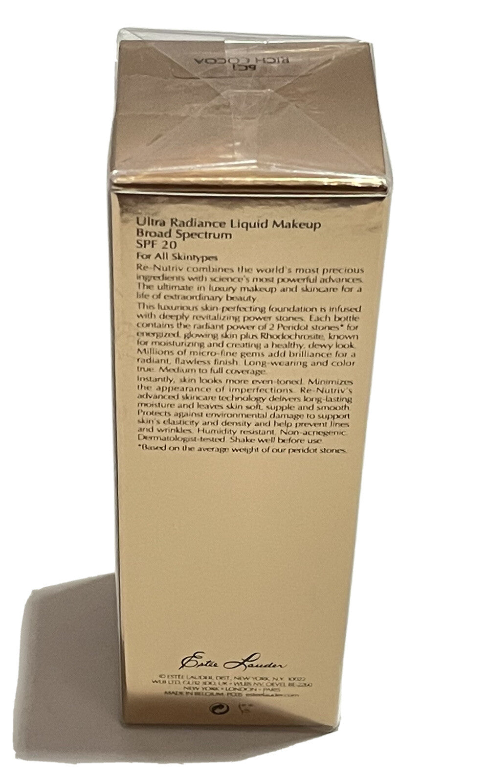 Estee Lauder Re-Nutriv Ultra Radiance SPF20 Liquid Makeup 6C1 RICH COCOA - 1 Oz.1