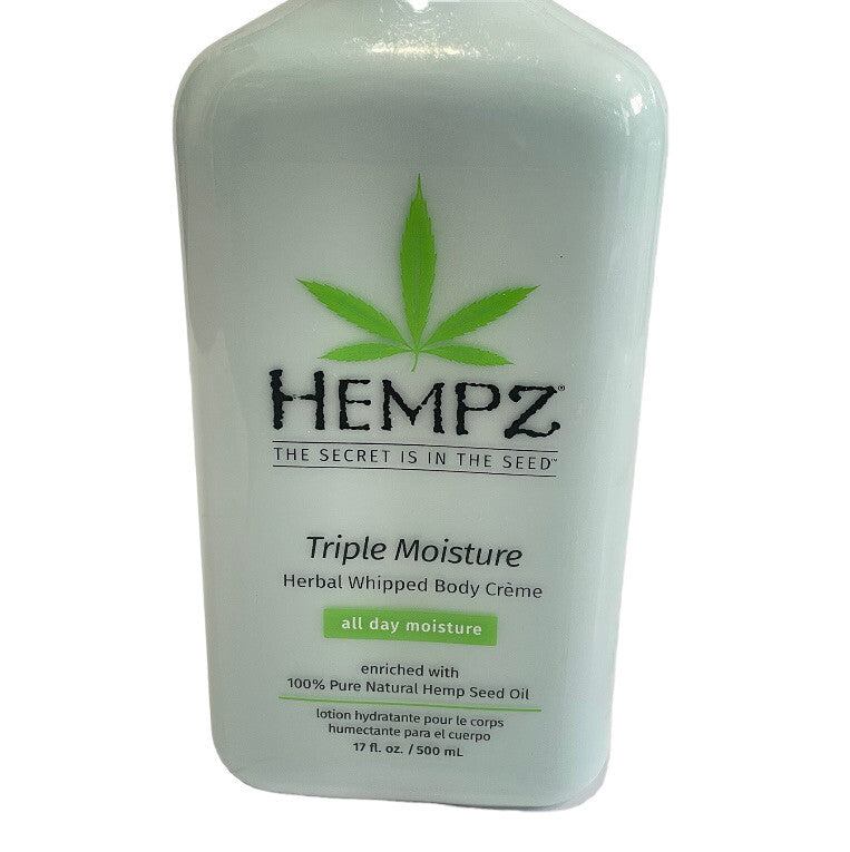 Hempz Triple Moisture Herbal Whipped Body Creme.  17oz New2