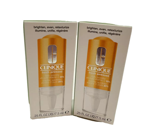 2 X Clinique Fresh Pressed Daily Booster With Pure Vitamin C 20% .  New In Box0