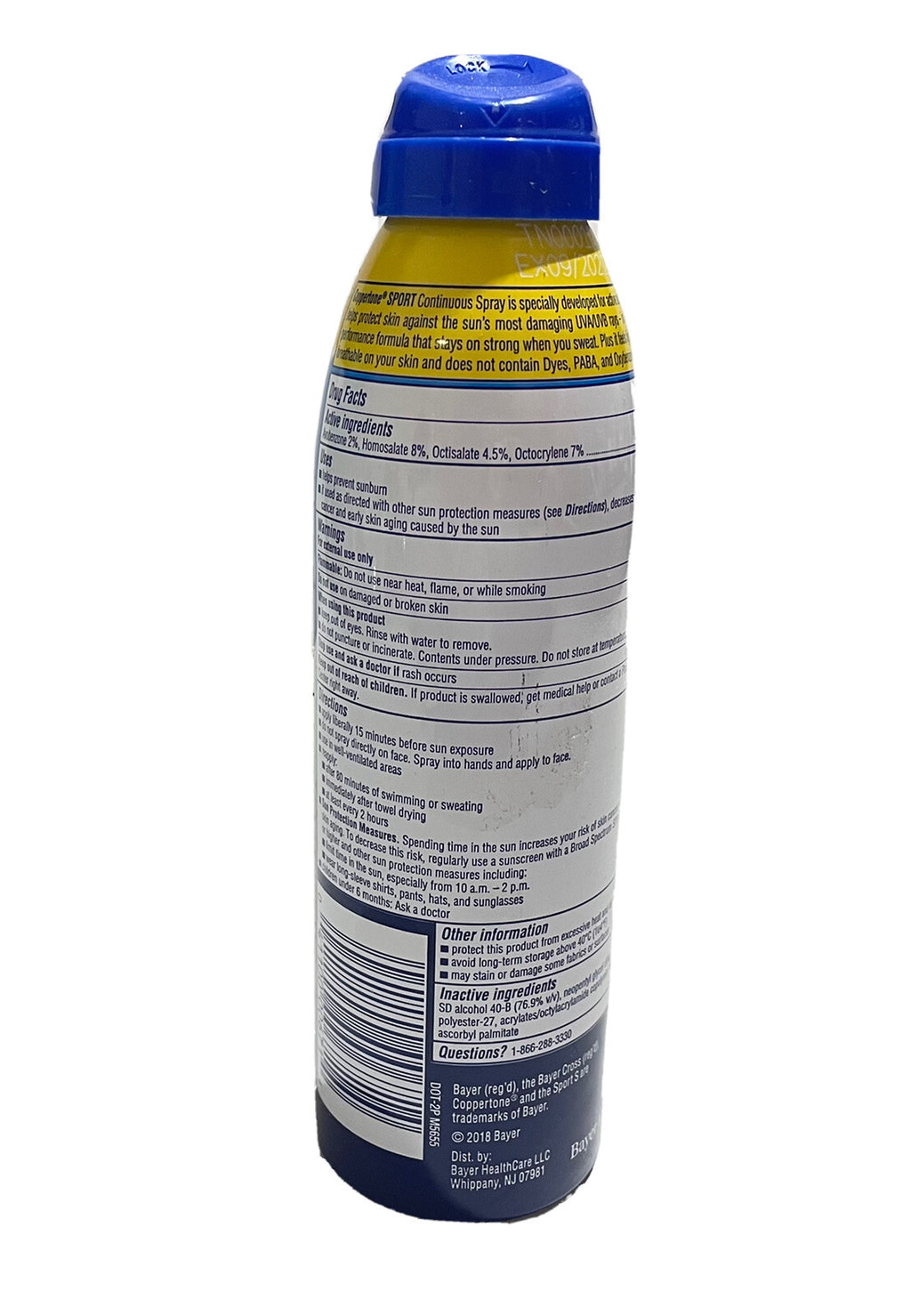 Coppertone Sunscreen Spray Sport SPF 30 Water Resistant 5.5 oz. New1