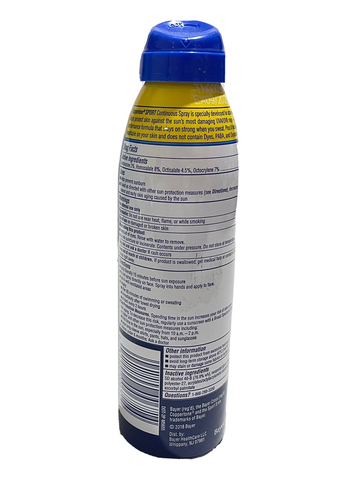 Coppertone Sunscreen Spray Sport SPF 30 Water Resistant 5.5 oz. New1