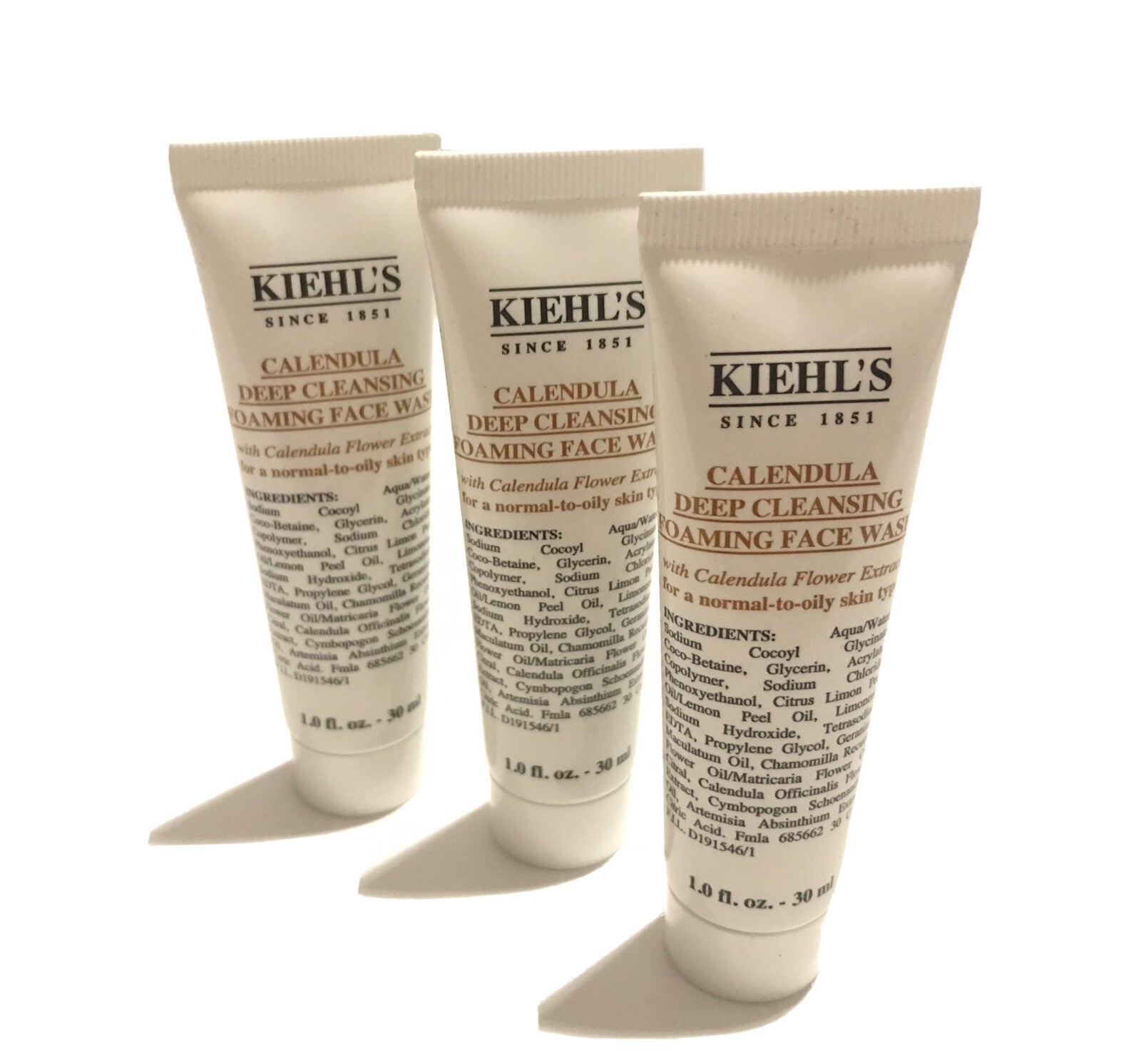 3 Kiehls Calendula Deep Cleansing Foaming Face Wash 1 oz/30ml Each0