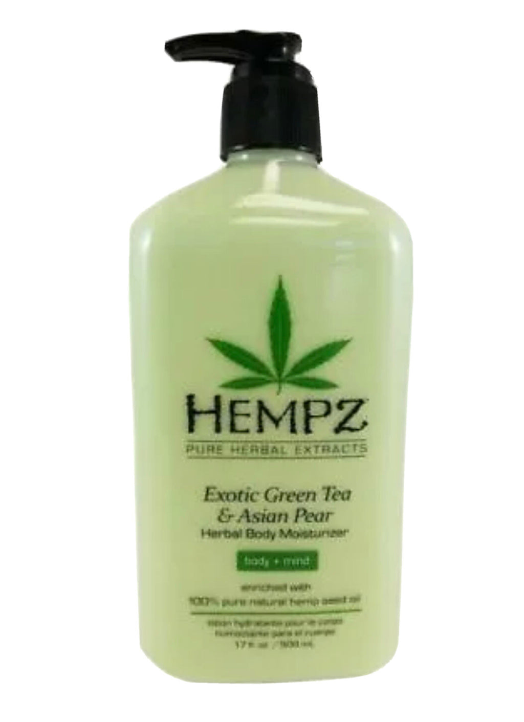 Hempz Exotic GREEN TEA AND ASIAN PEAR Herbal Body Moisturizer Lotion 17 oz. New2