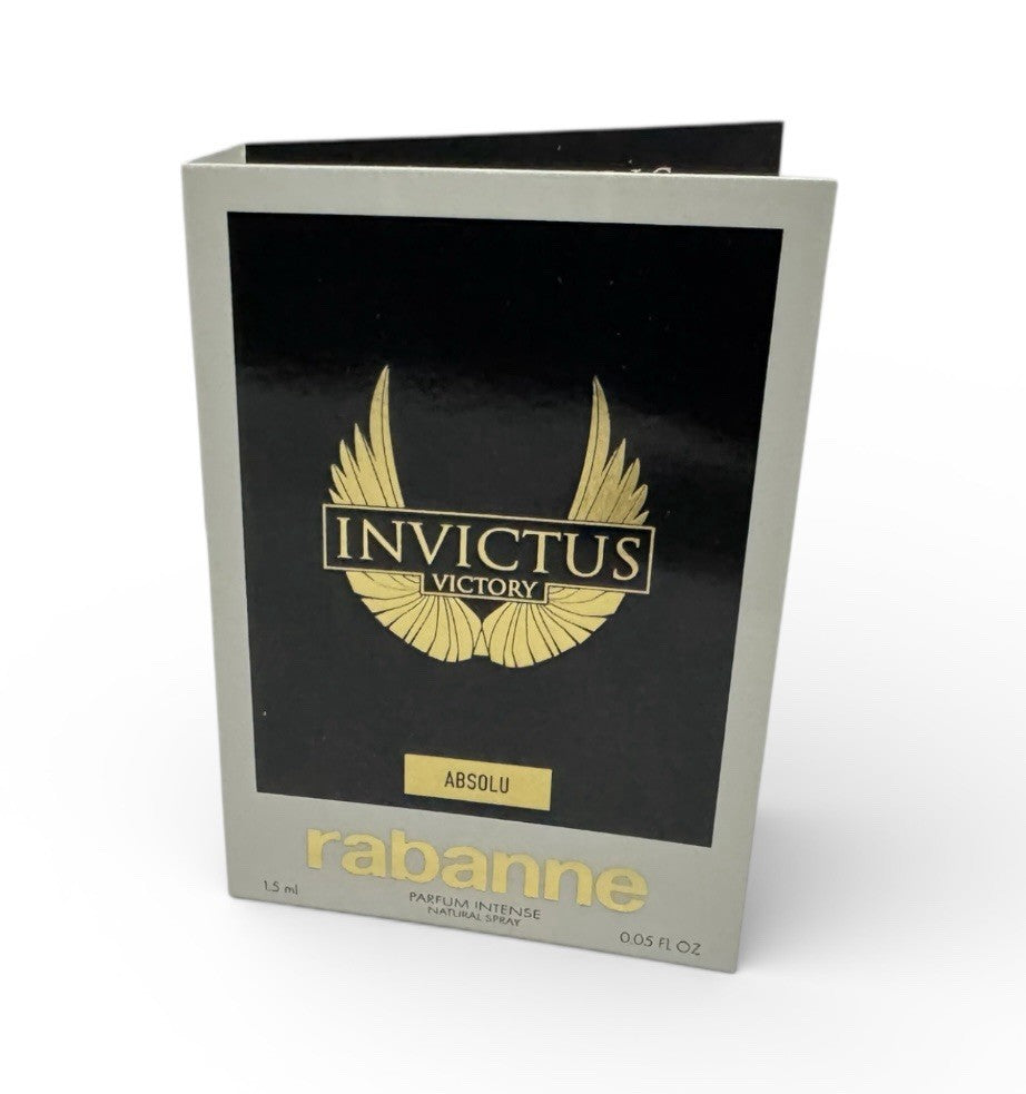 3X Rabanne Invictus Perfum Intense 1.5ml 0.05fl oz Carded SAMPLE  SPRAY VIAL2