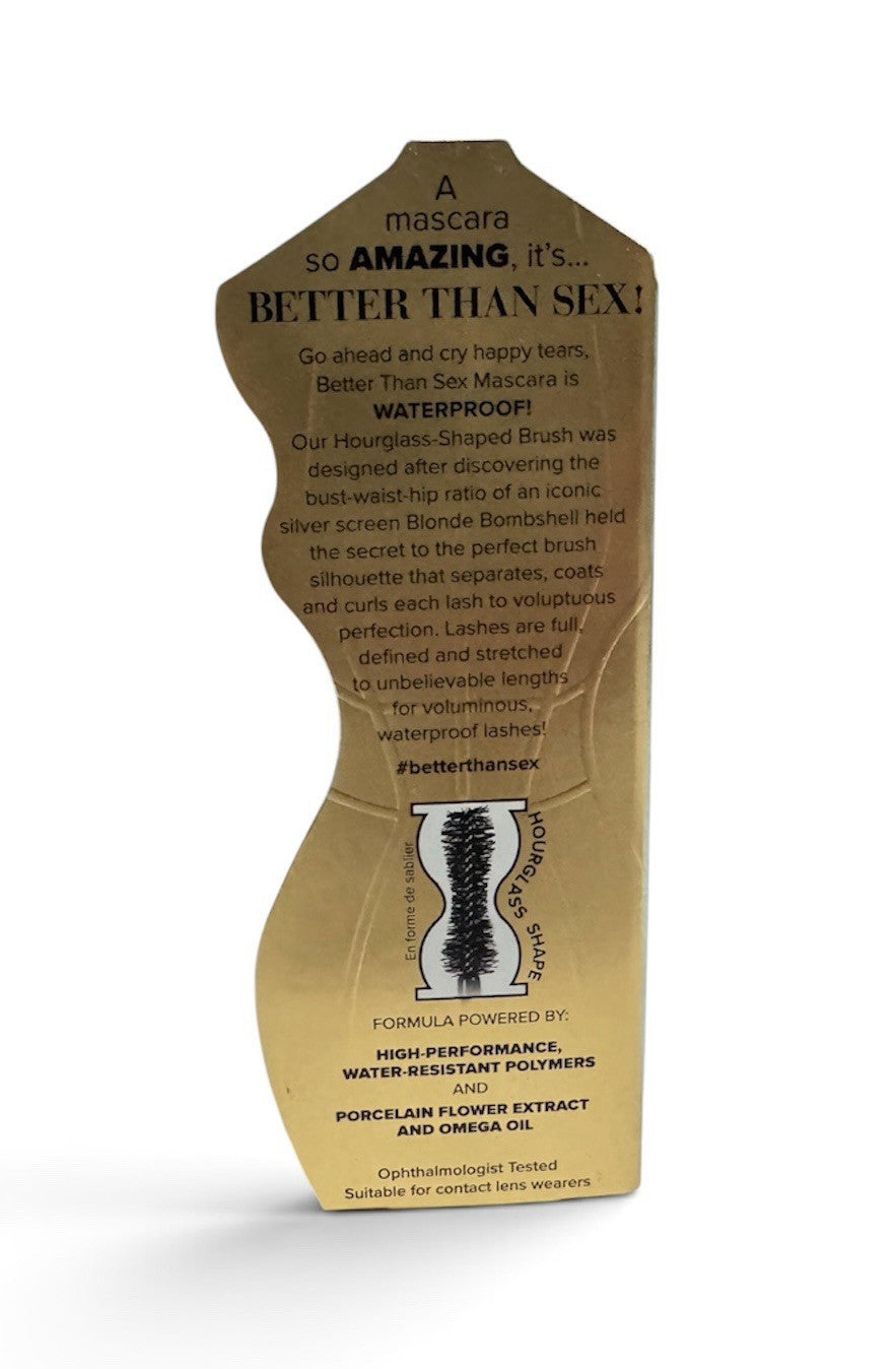 Too Faced Better Than Sex Waterproof Mascara Black .27oz Full Size NEW In Box3