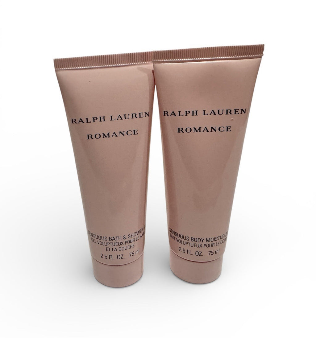 Romance Ralph Lauren Body Lotion Moisturizer & Shower Bath Gel Set 2.5oz 75ml0