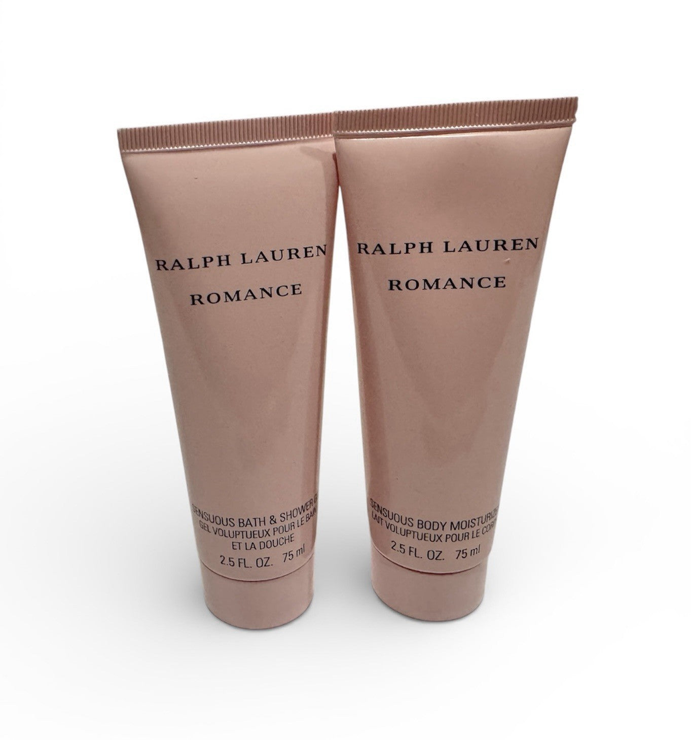 Romance Ralph Lauren Body Lotion Moisturizer & Shower Bath Gel Set 2.5oz 75ml0