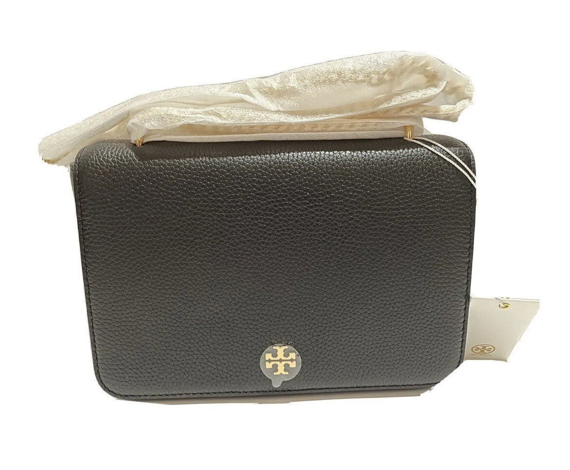 Tory Burch Carter Pebbled Leather Adjustable Chain Shoulder Bag Handbag New Tag1